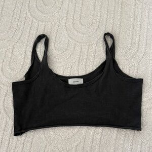 Joah Brown Charcoal Grey/Black Bra/Crop Top